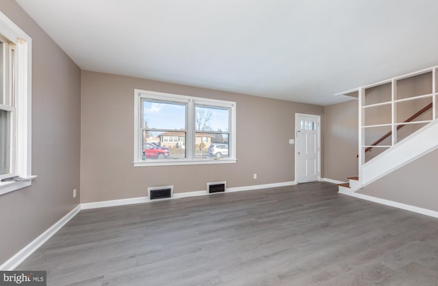 interior space featuring hardwood / wood-style flooring