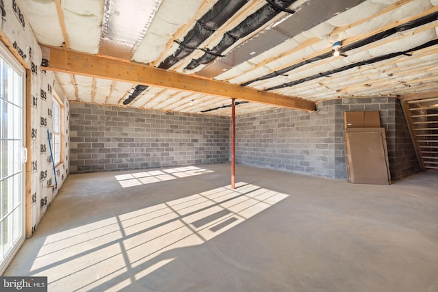 view of unfinished attic