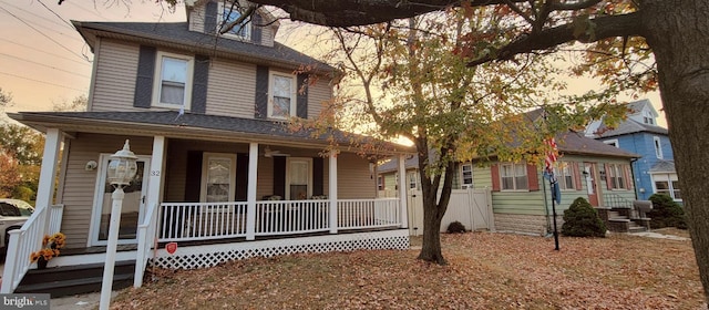 view of front facade featuring a porch