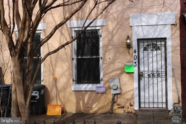 view of doorway to property