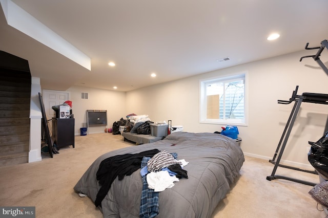 view of carpeted bedroom