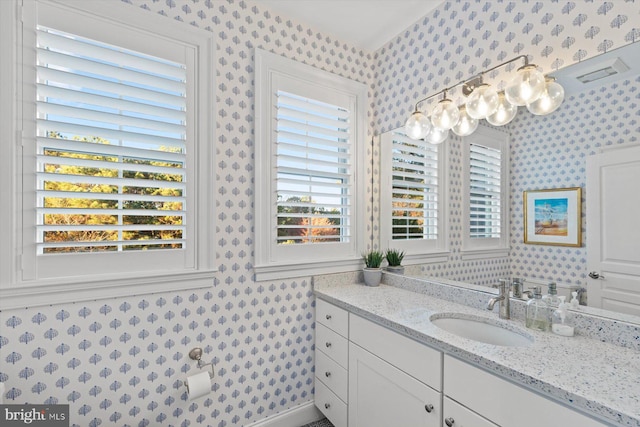 bathroom featuring vanity