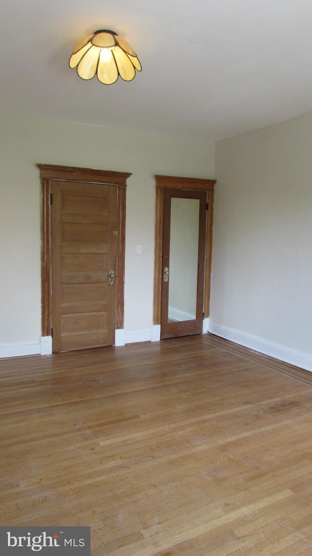 empty room featuring light hardwood / wood-style floors