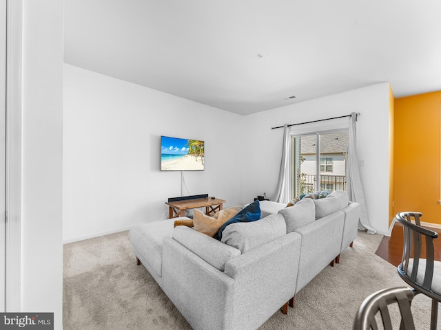 view of carpeted living room