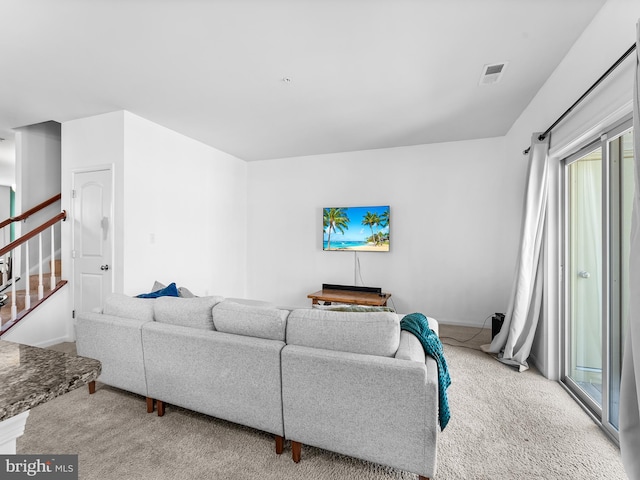 view of carpeted living room