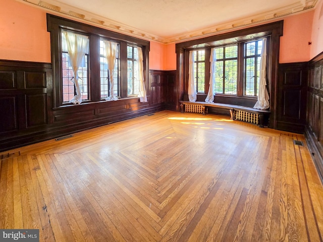 empty room featuring light wood-type flooring