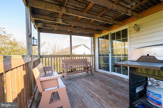 view of wooden terrace