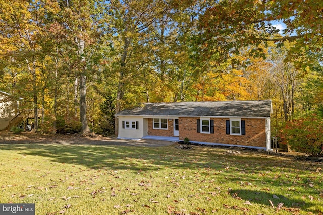 exterior space with a lawn