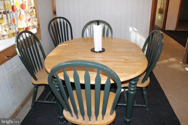 view of dining room