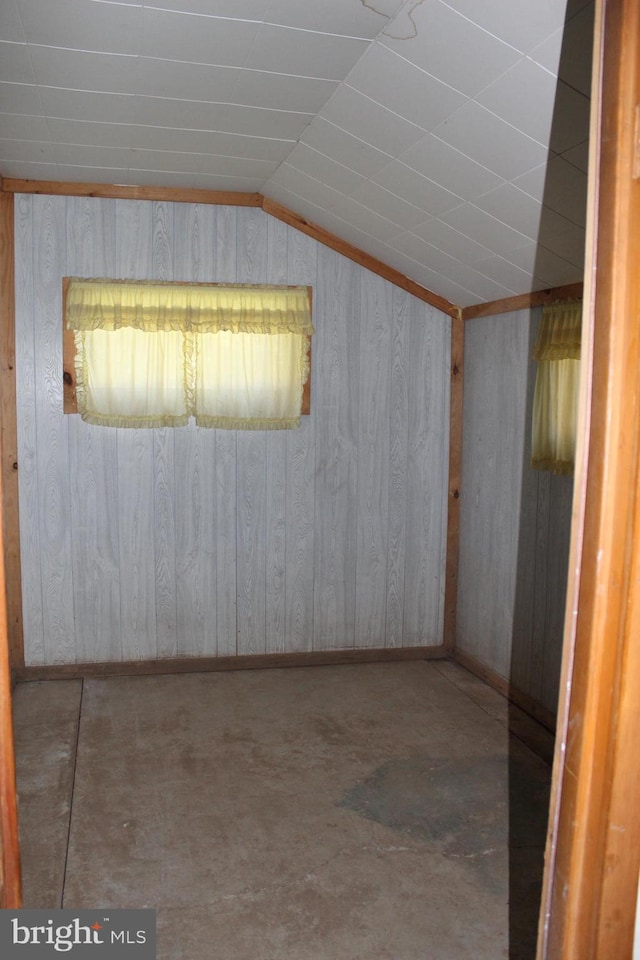 additional living space with lofted ceiling