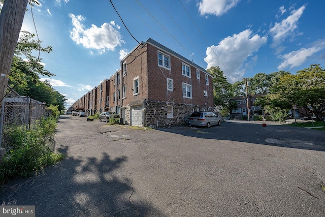 view of property featuring a garage