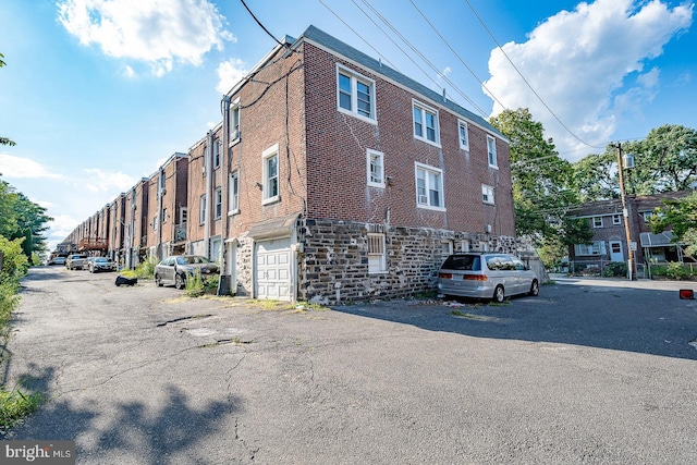 view of property with a garage