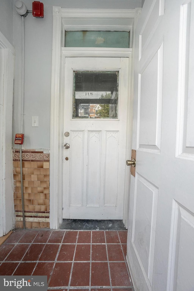 view of doorway to property