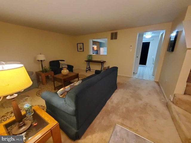 view of carpeted living room