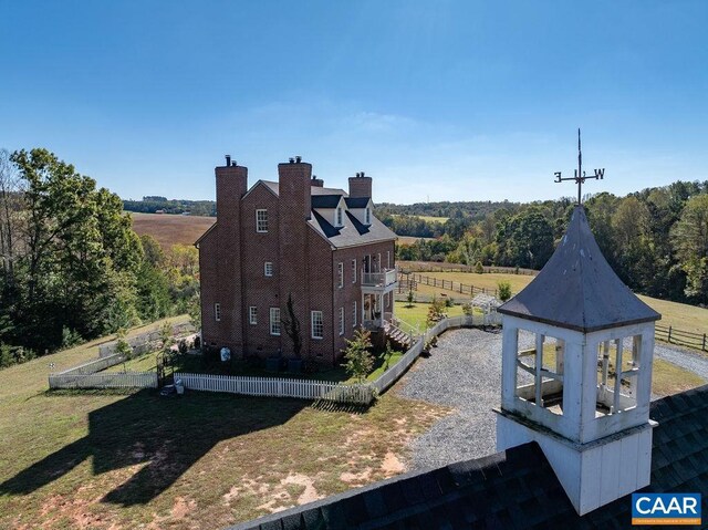 2004 Seven Meadows Ln, Appomattox, VA 24522 - view of home's exterior with a chimney and a balcony