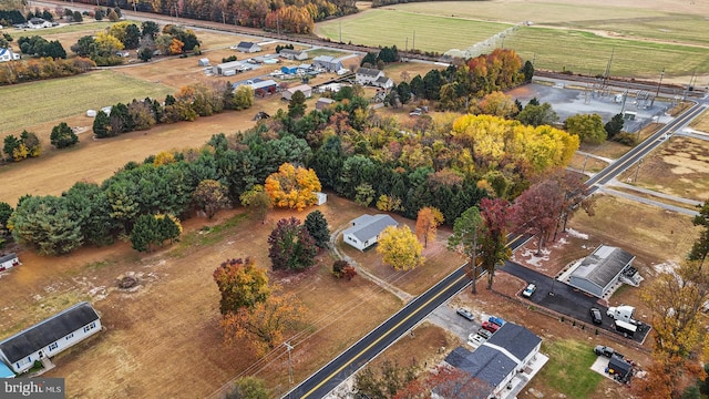 drone / aerial view featuring a rural view