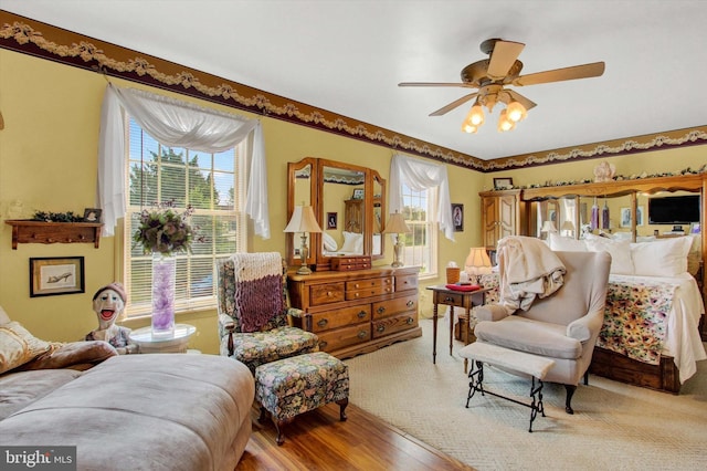 3121 Pineview Dr, Dover, PA 17315 - interior space with light wood-style floors, ceiling fan, and multiple windows