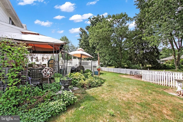 3121 Pineview Dr, Dover, PA 17315 - view of yard with a gazebo and a fenced backyard