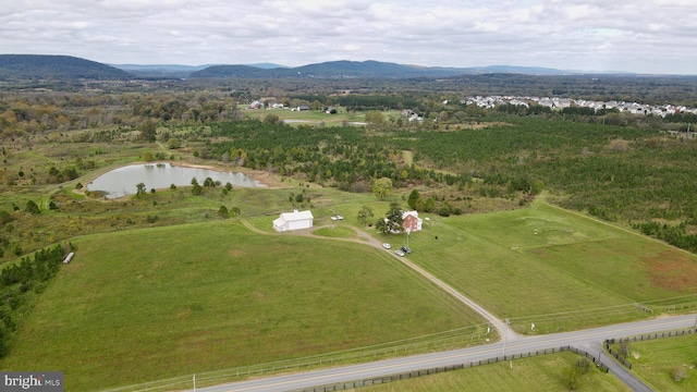 43086 Lucketts Rd, Leesburg, VA 20176 - aerial view with a water and mountain view
