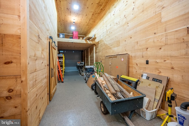 view of storage room