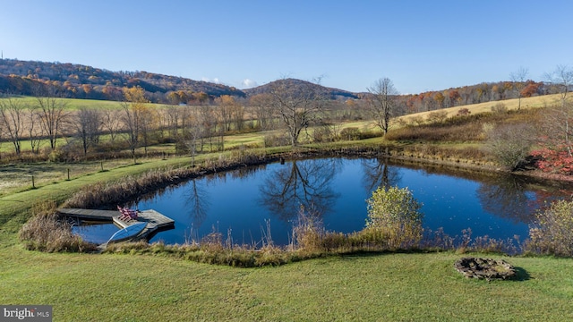 property view of water with a mountain view