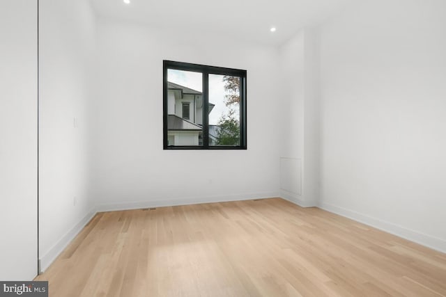 empty room featuring light hardwood / wood-style flooring