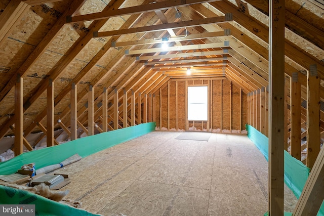 view of attic