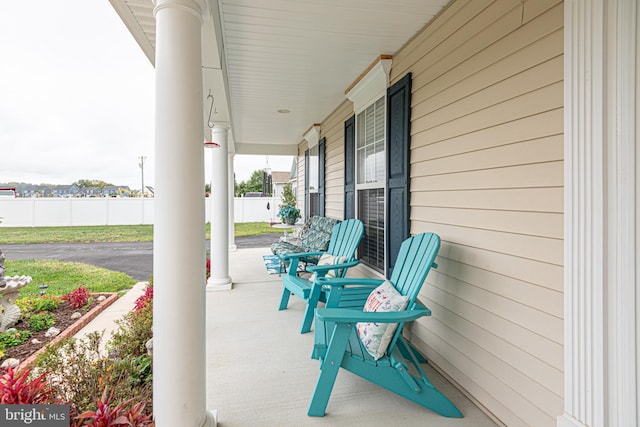 view of patio / terrace featuring covered porch