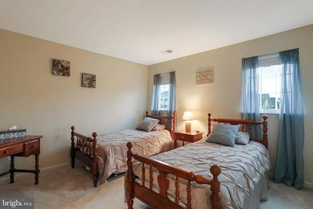 bedroom with carpet floors