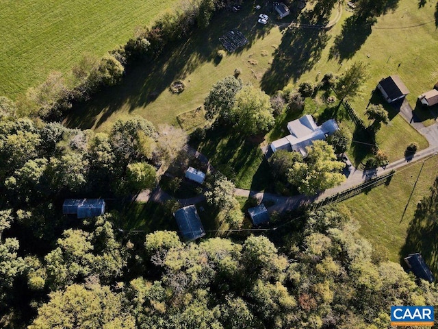 drone / aerial view featuring a rural view