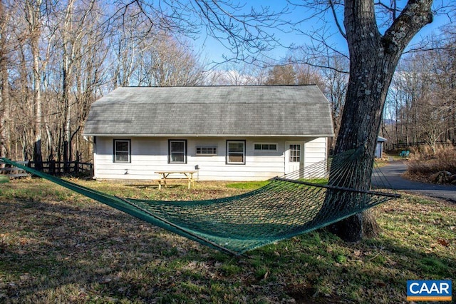 view of back of property