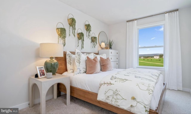 bedroom featuring carpet