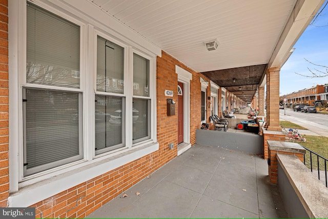 view of patio / terrace featuring covered porch