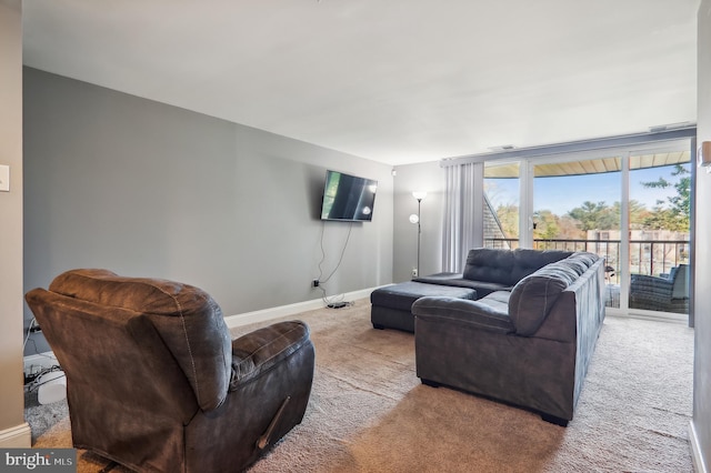 view of carpeted living room