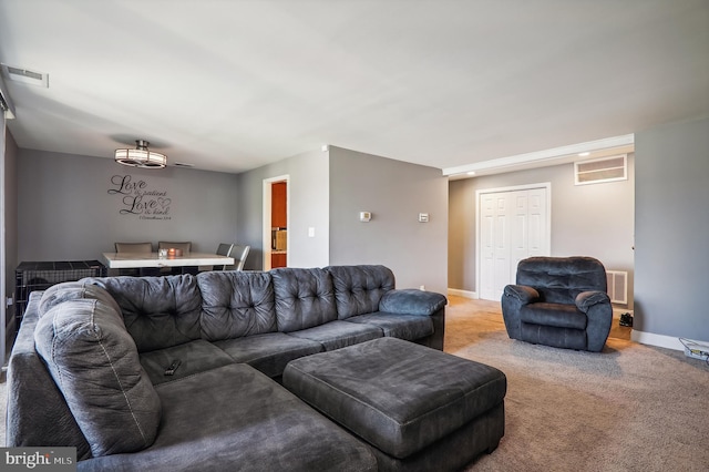 view of carpeted living room