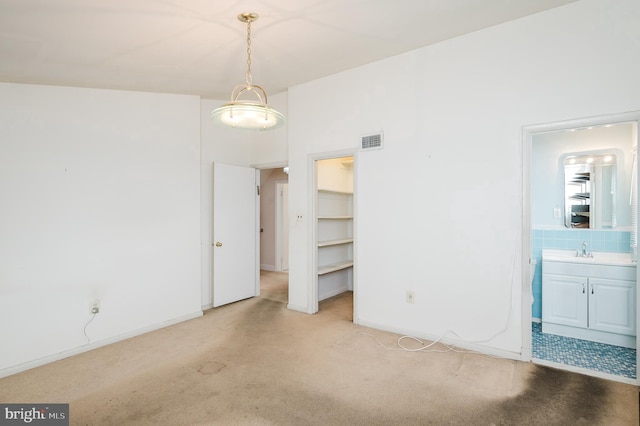 interior space featuring sink