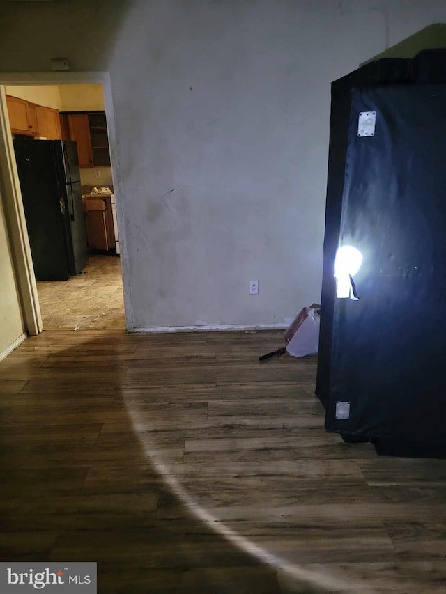 interior space featuring dark hardwood / wood-style flooring