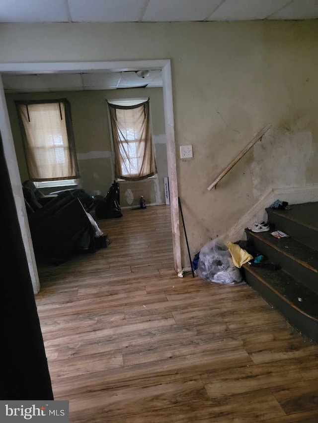 interior space featuring wood-type flooring