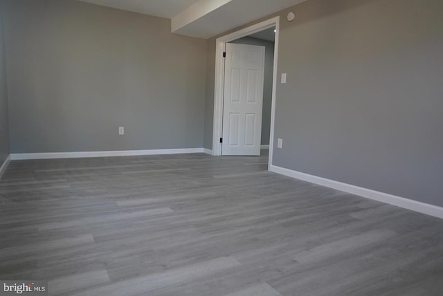 empty room featuring light hardwood / wood-style flooring