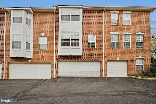 view of property featuring a garage