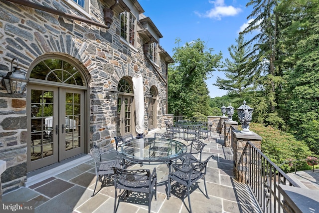 view of patio / terrace with french doors