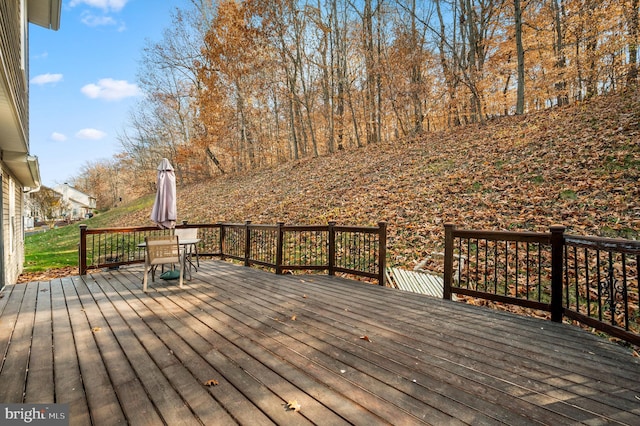 view of wooden terrace