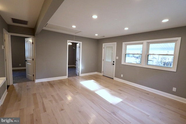 interior space featuring light hardwood / wood-style floors