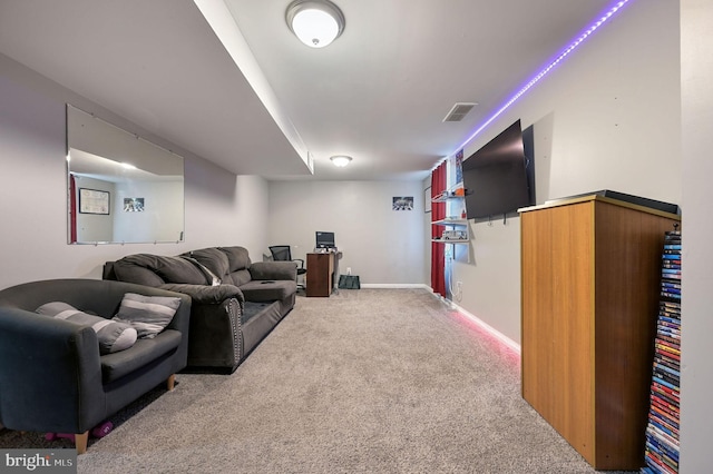 view of carpeted living room