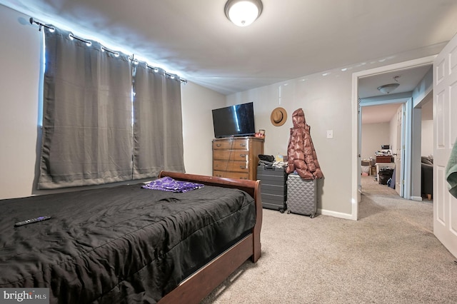 view of carpeted bedroom