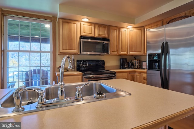 kitchen with stainless steel appliances and sink