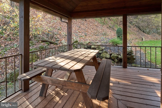 view of wooden terrace