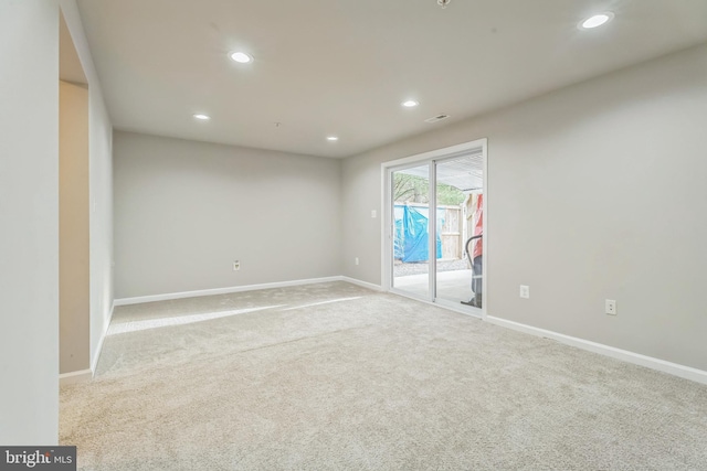 view of carpeted empty room