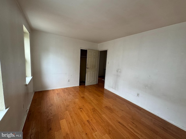 empty room featuring light hardwood / wood-style flooring