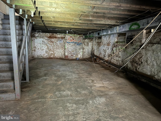 view of basement